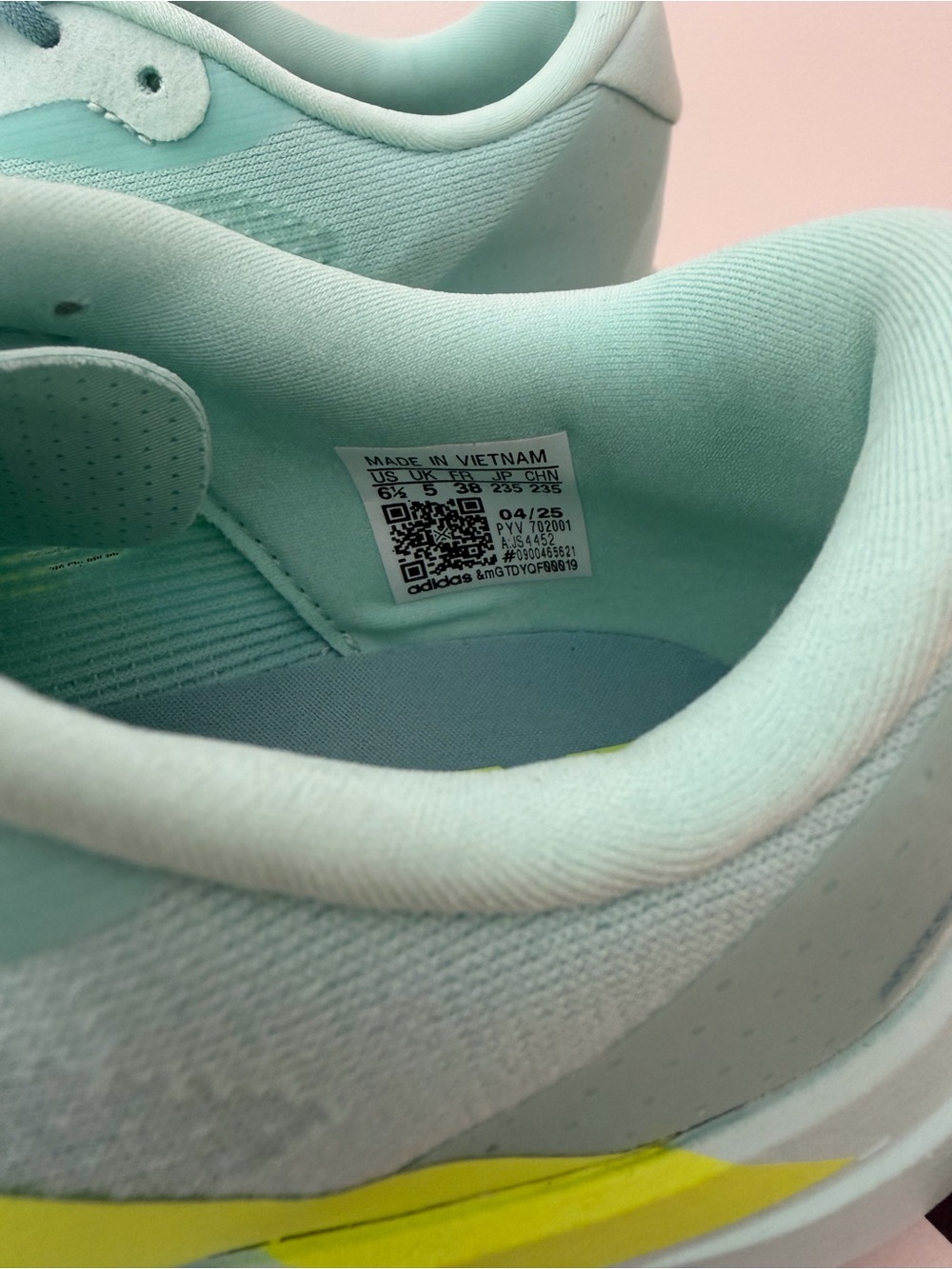 Adidas Adizero Evo SL Clear Mint / Lucid Lemon / Halo Mint - Picture 5 of 8